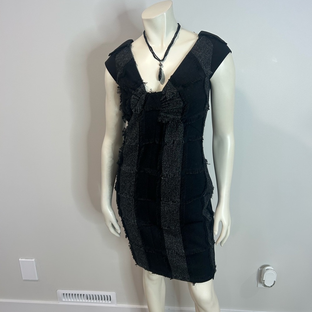 ❤️Gorgeous and Elegant Black and charcoal Gray Women's Midi Dress❤️4